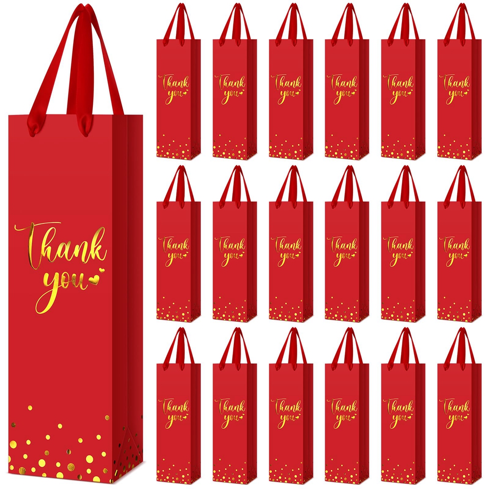 Custom Printed Wine Packing Shopping Paper Bag For Bottle CMYK 4 Color Offset Printing