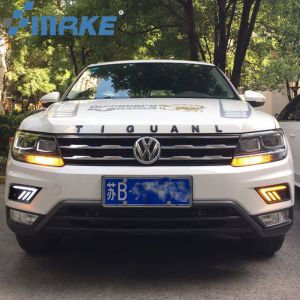 Front Daytime Running Lights With Yellow Turn Signal For Vw Tiguan L 2017 2018