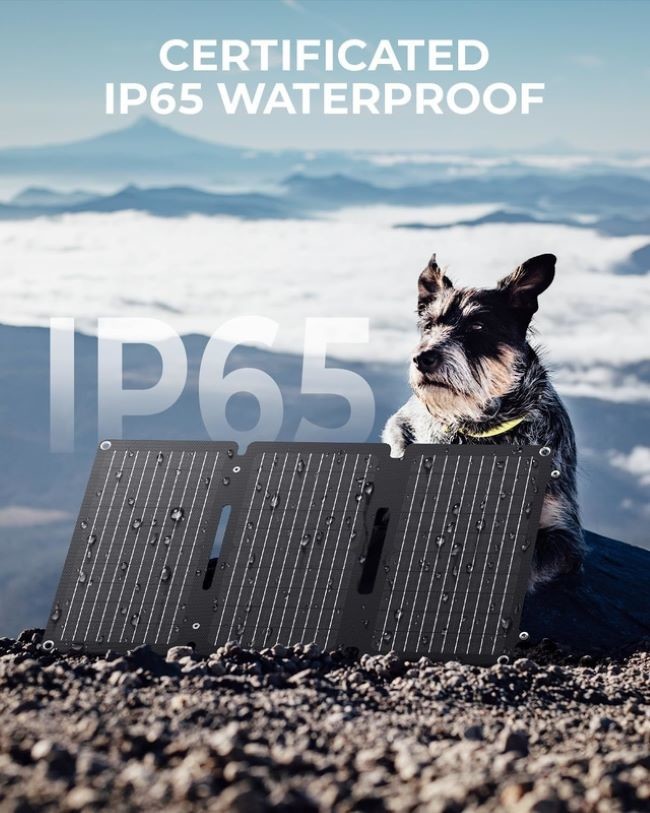 ETFE Waterproof 900D PVC Solar Panel Charger 30W Foldable Solar Panel For Camping