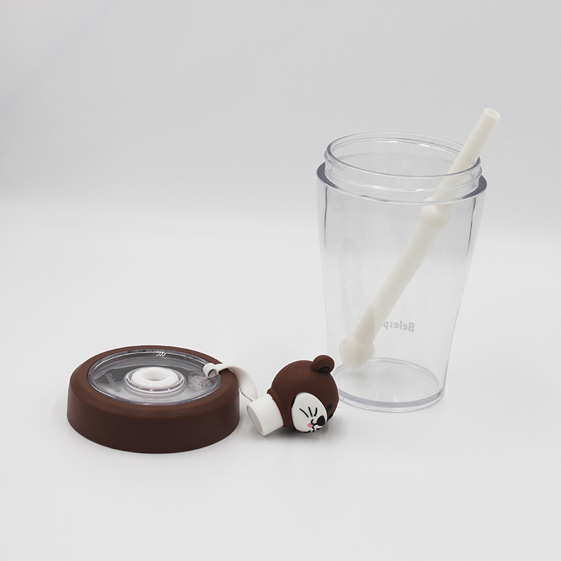 Leak Proof Plastic Tritan Water Bottle School Child With Straw