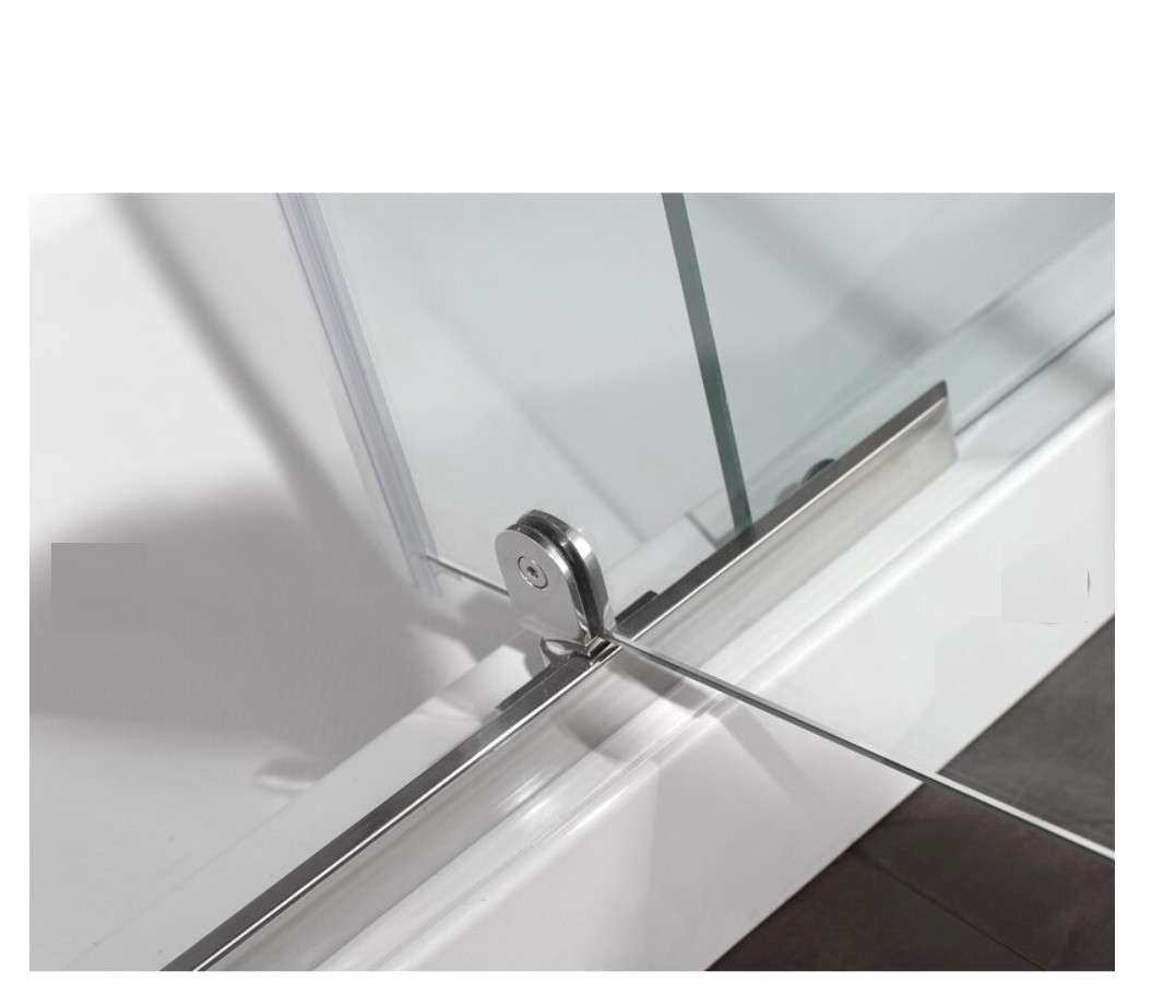 Hinged Diamond Shaped Glass Shower Enclosure Door Frameless