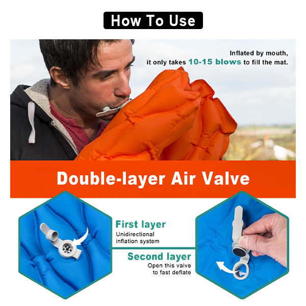 10cm Thickness Sleeping Bag Mat Double Wide Sleeping Bag With Pillow For Camping