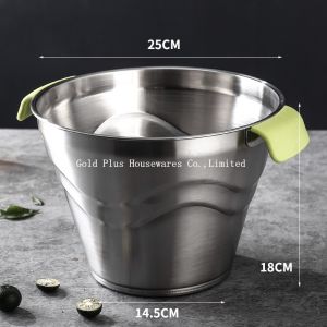 China Hotel 623g Custom Stainless Steel Pail Bar Cooler With Stand Lid on sale