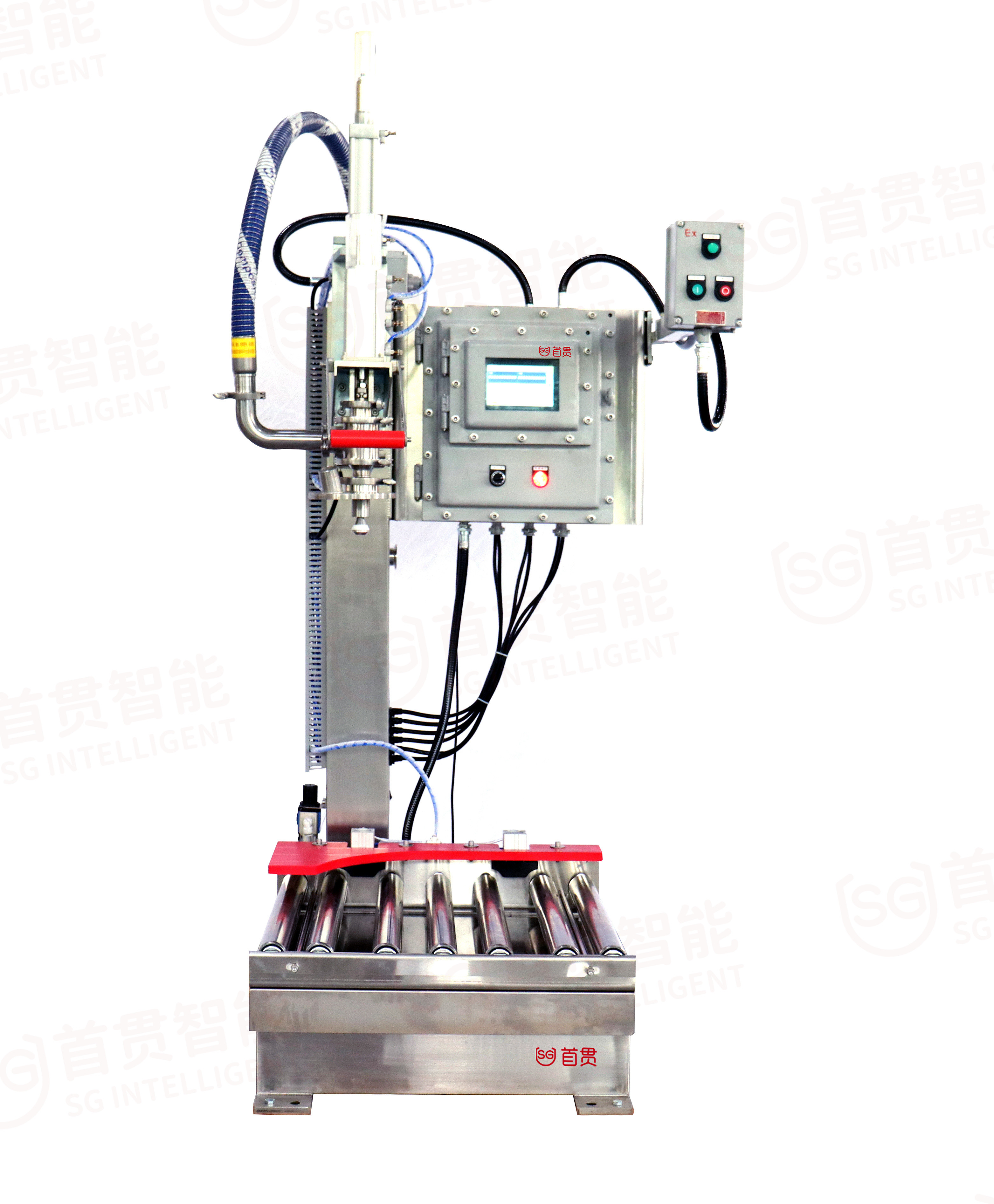 200L Single Head Semi Automatic Essential Oil Liquid Water Vertical Filling Machinery