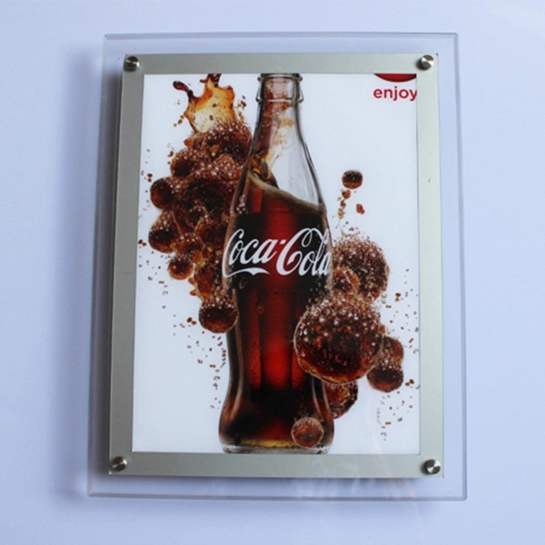 1.2m Height Indoor LED Light Box Display Stand Floor Standing Silver / Black Color