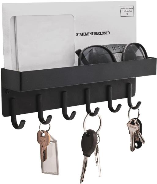 Quality Magnetic Wall Organizer Entryway Key Holder Hooks Tray For Storage for sale