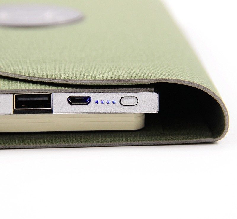 A5 Pu Leather Smart Business Wireless Charging Notebook Custom Print