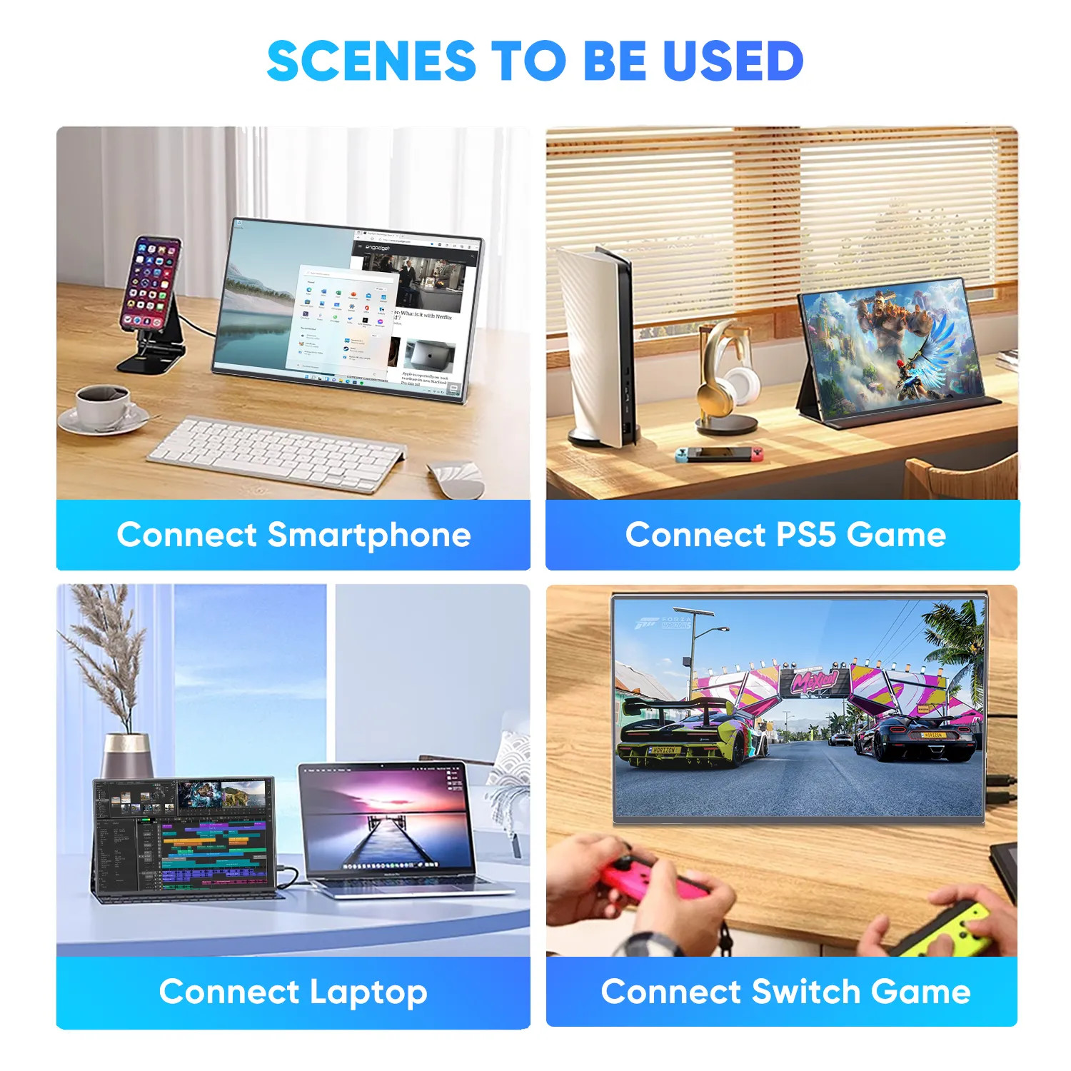 144Hz SRGB 2.5K QHD Travel Portable Mobile Gaming Monitor HDR Ultrathin
