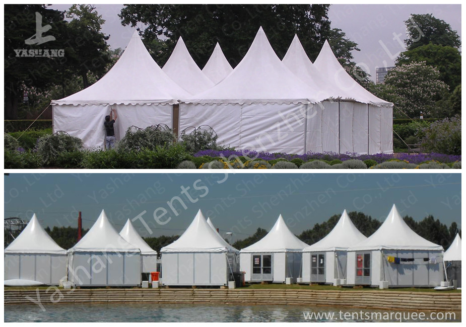 Fast Setting Up Strong High Peak Tents / Aluminum Structure Tent Wind Resistant