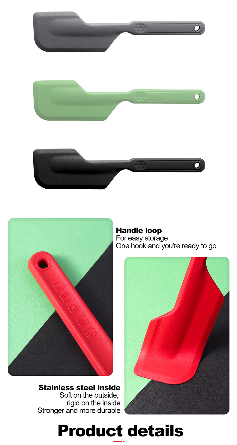 Non Stick Heat Resistant Silicone Scraper Spatula For Baking