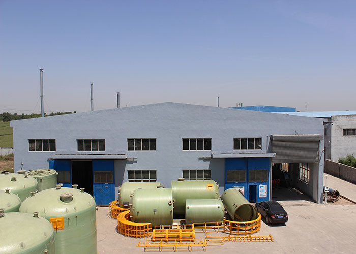 Chemicals Process Cylindrical FRP Horizontal Tank Antiseptic Cross Wound