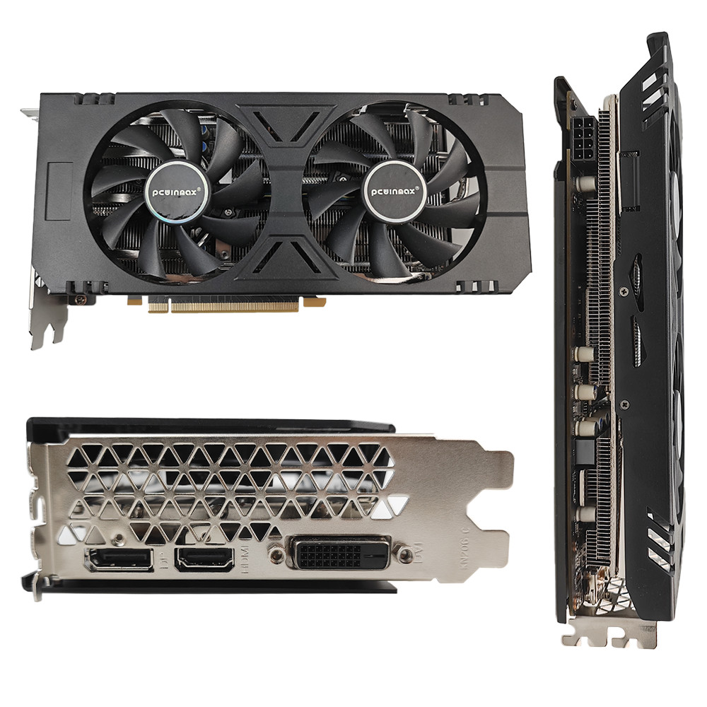 PCWINMAX Geforce RTX 2060 6GB GDRR6 192-Bit HD/DP/DVI 1680MHz Dual Fans 1680MHz Gaming Graphics Card