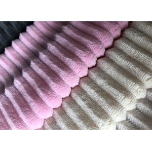 China Stripe Pattern 2mm Minky Plush Fabric Making Soft Toys on sale