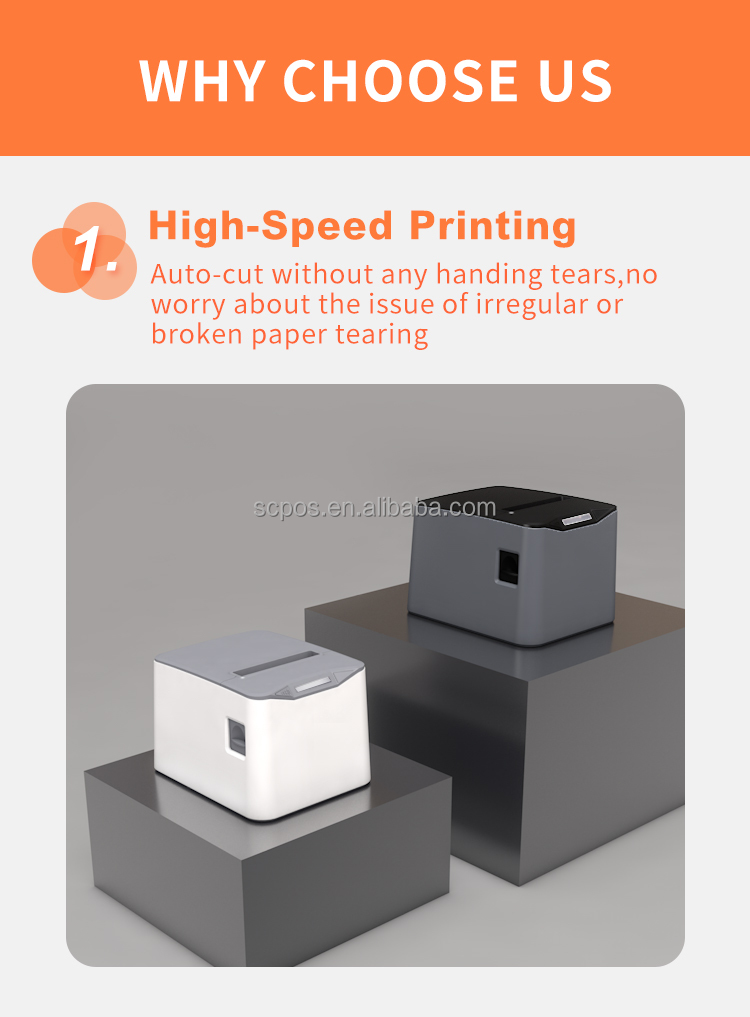 Kitchen Restaurant POS Systems Printer with Android Interface and Hanging Holes Printing