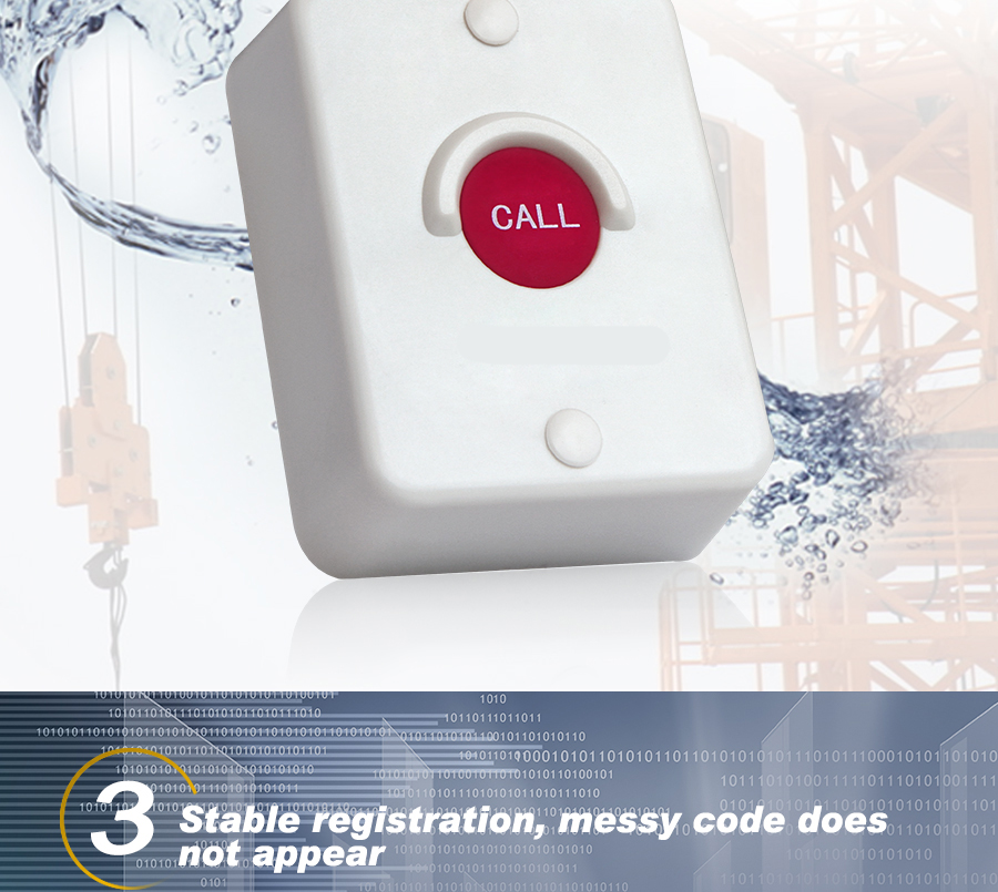 Full waterproof sunscreen dustproof and shockproof 1 key service call button