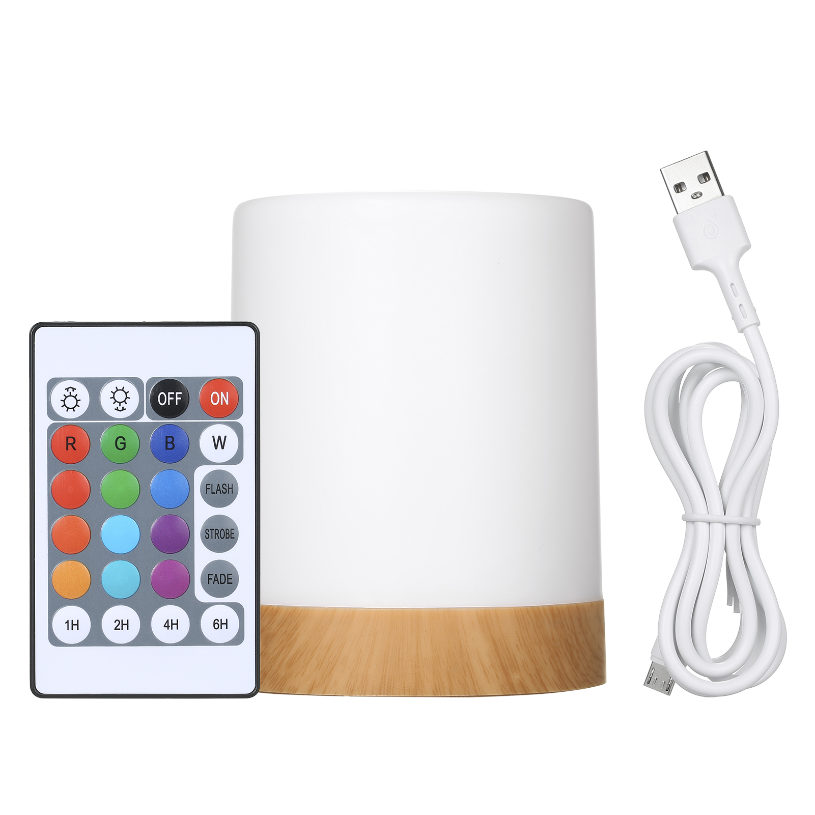 Seven Color Touch Night Light With Remote Control Alarm Clock Multifunctional