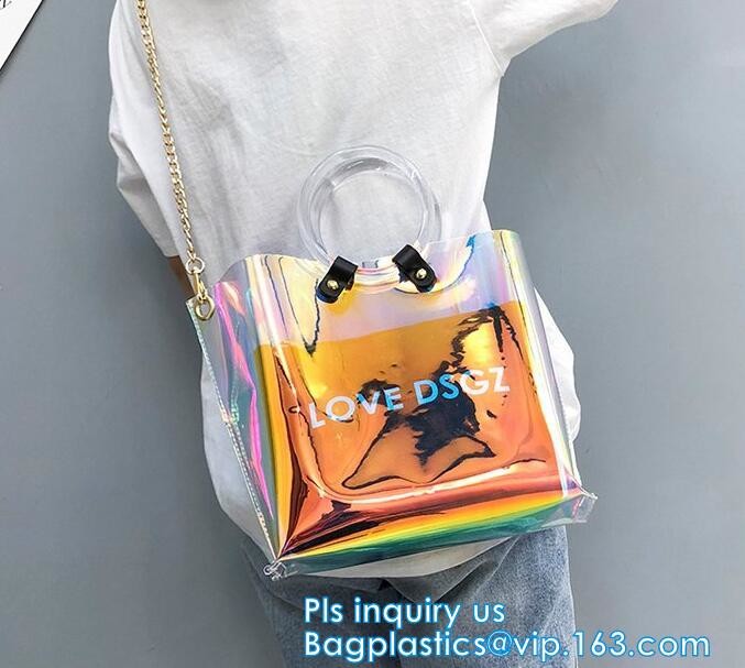 Purses PVC Vinyl Plastic Purse Bag Handbag Ladies, Summer pvc tote bag lady transparent PVC handbags, Shoulder Handbag H