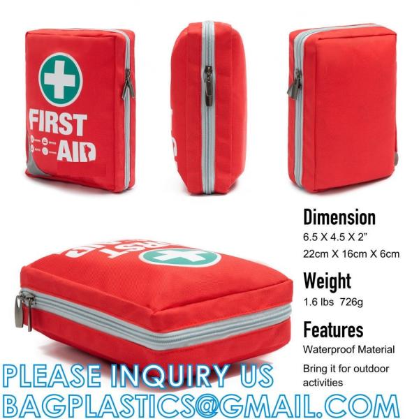 Medical Supplies Compact First Aid Bag Portable Survival Emergency Kids School