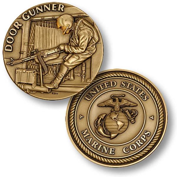 1.5 Inches Antique Gold Die Casting Shooting Challenge Coin With In Two Metal
