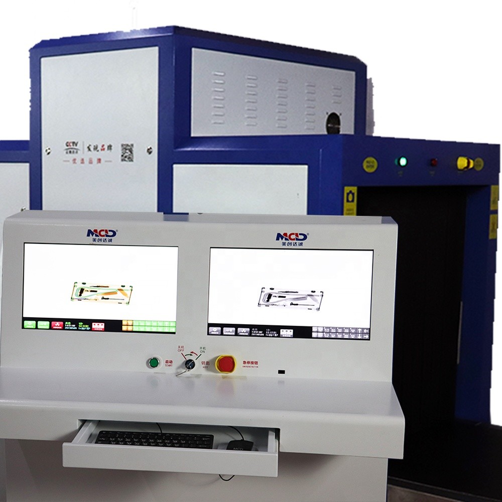 X Ray Baggage Scanning with 43mm Penetration Size 80*65cm