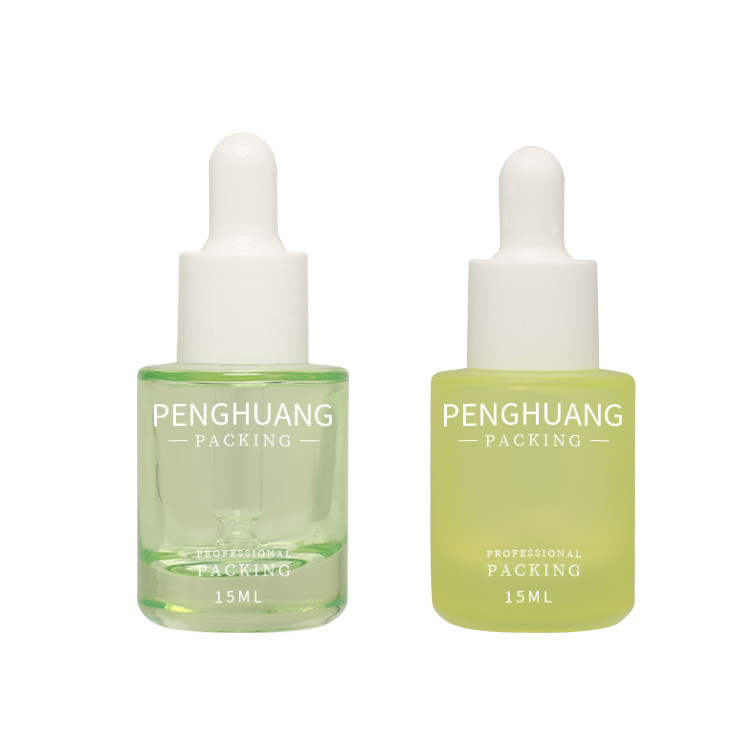 Screen Printing 15ml Glass Serum Bottle Cosmetic Packaging Jar