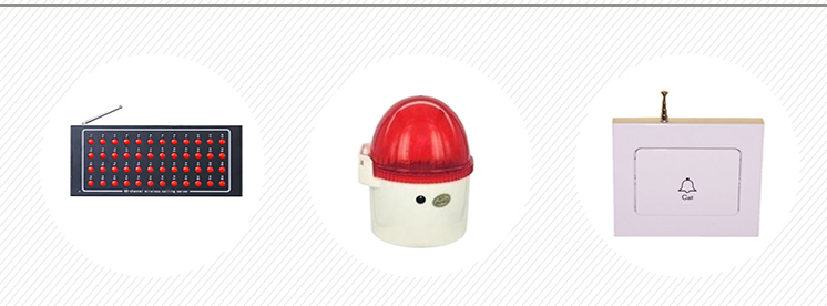 hospital ward patient wireless RF sound and light alarm systems with CE FCC manufacturer