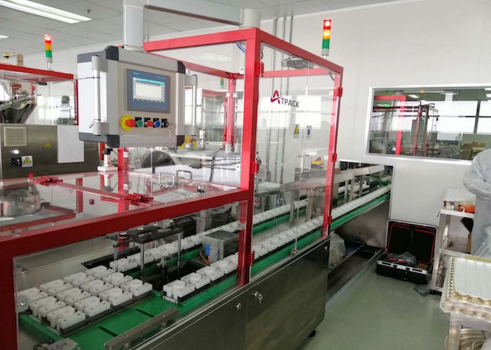 3,000 pcs/hour Intermittent Cosmetic Bottle Filling Machine , Bottle Filling And Packaging Machine Semi Auto