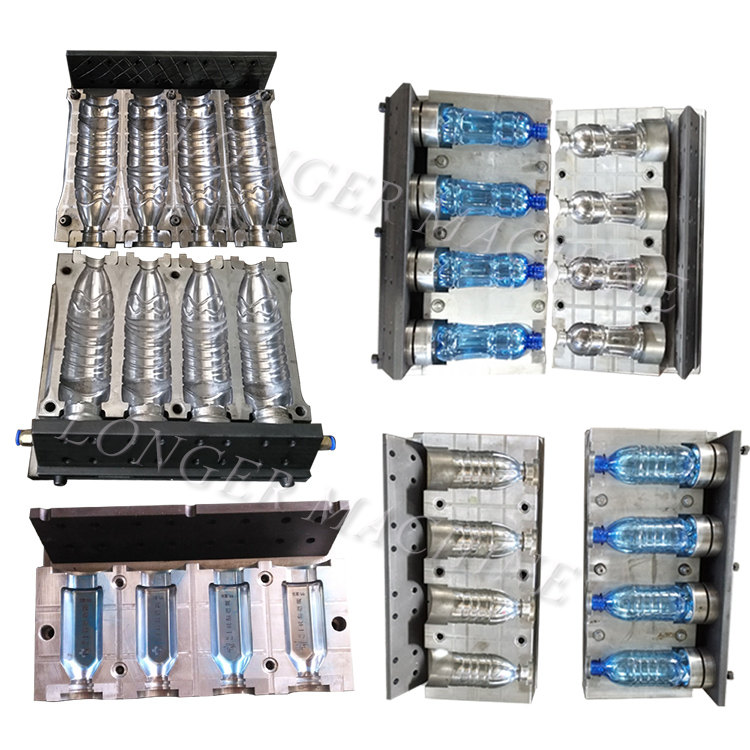 500ML Small Plastic Bottle Making Machine with 4 Cavity and Semi Automatic Operation