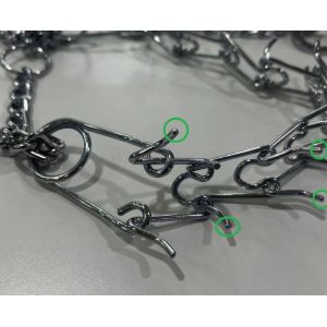 Dog Training Choke Chain With Triangle Chain Link Chrome Plating