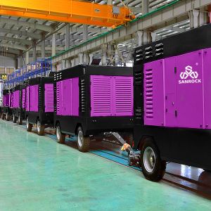 15HP Rotary Screw Air Compressor Diesel Driven Mobile Single Screw Air