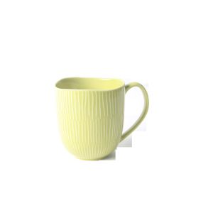 Shine Color Glazed Custom Stoneware Mugs Irregular Embossment For Promotion