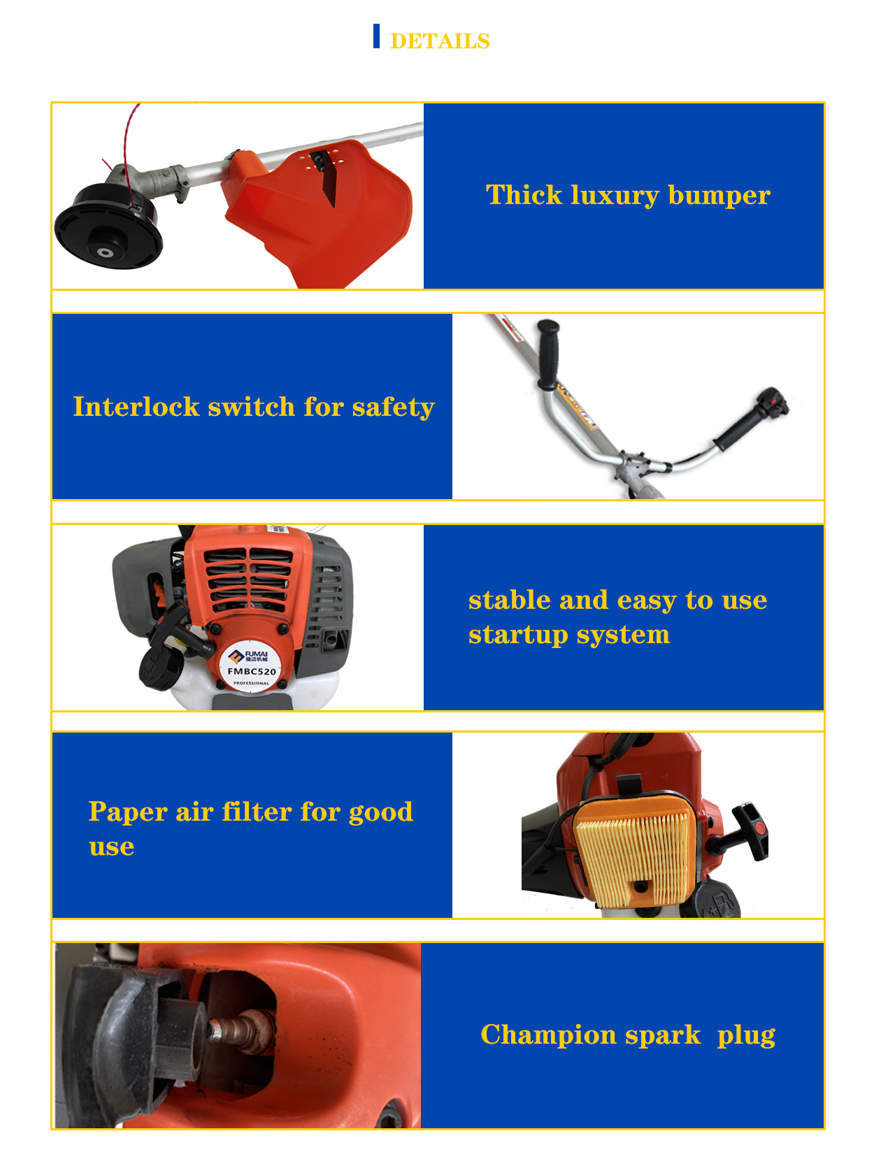 Professional 2 Stroke Grass Trimmer Brush Cutter Tools Cutting Machine Petrol Portable Handheld 33CC Brush Cutter
