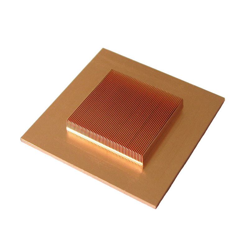 Passivation 650 Copper C1100 Skived Dense Fins Heat Sink For Led Lighting