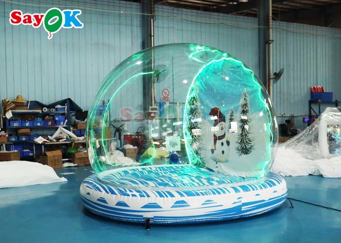 Giant Inflatable Snow Ball Party Bubble Dome Blow Up Christmas Snow Globe For Event