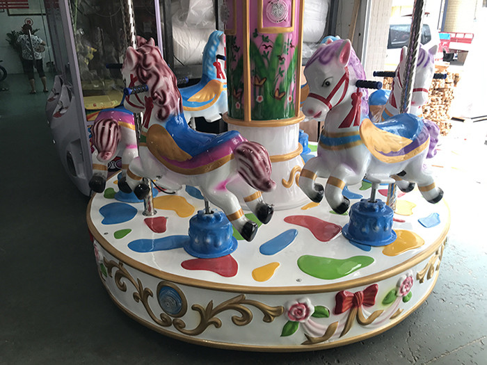 Kids Amusement Carousel Horse Ride / Coin Operated Animal Rides