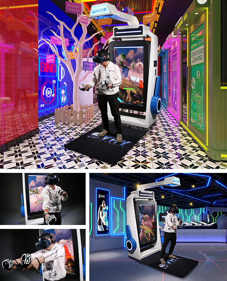 Self Service 9D VR Simulator Walking Space 60Pcs Interactive Game Stand