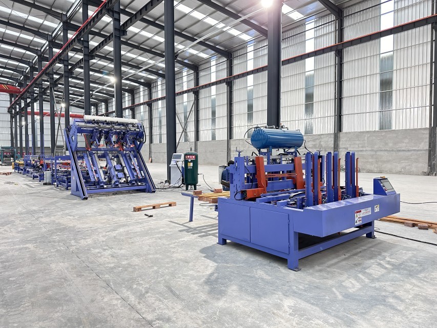 Automatic Euro Block Wood Pallet Nailing Production Line Automated Line For European Pallet Making Machine