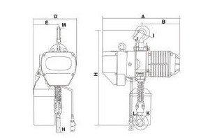 5 Ton Low Headroom Hoist Fixed Motorized Chain Hoist