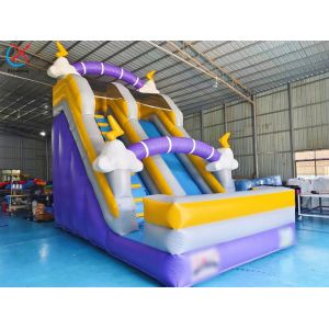 China Supplier Commercial Cloud Lightning Inflatable Slide Inflatable Dry Slides Castle on sale