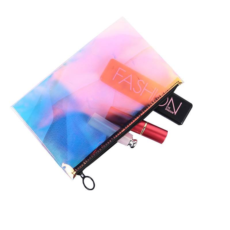Eco Friendly Neon Colorful PVC Cosmetic Makeup Toiletry Skin Kits Pouch Waterproof Clear Vinyl Gift Bag
