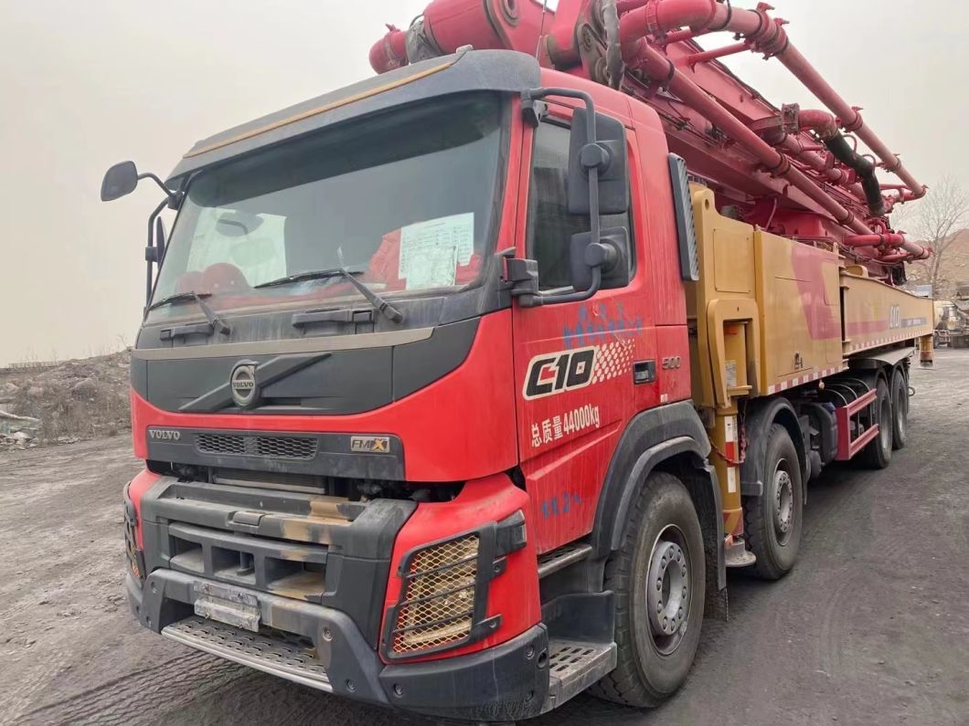 Used Concrete Pump Truck 60m Volvo Chassis Concrete Boom Pump Concrete Mixing Plant