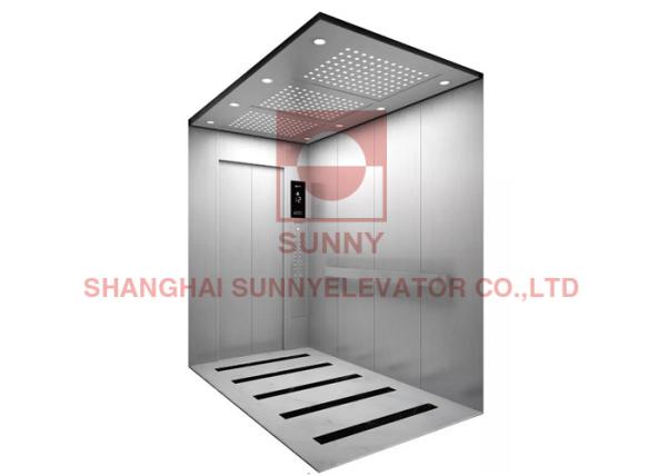 1600KG Hospital Passenger Elevator Mirror Stainless Steel Medical Bed Lift 1.75m