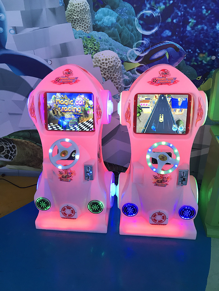 Car Racing Game Machine For Kids , Arcade Simulator Driving Video Game Machine