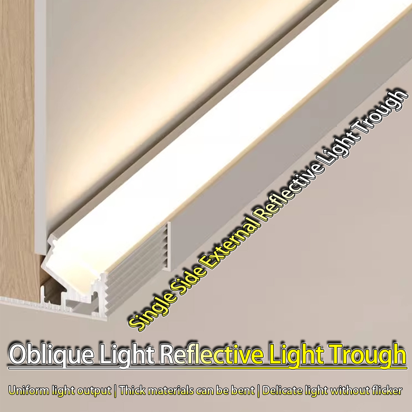 24V Low Voltage Self-Adhesive Linear Light Strip No Voltage Drop Embedded LED Line Atmosphere Light