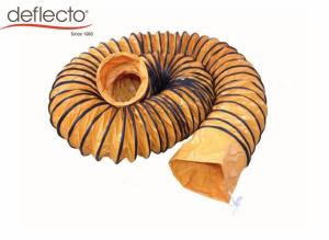  1000mm 40 Inch Nylon Flexible Air Duct Hose / Yellow High Temperature Exhaust Hose Manufactures