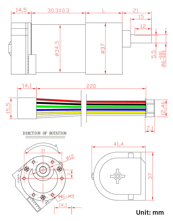 Brushed Dc Gear Motor 12v Gear Dc Motor JGB37-3530A 12v 24v Dc Motor