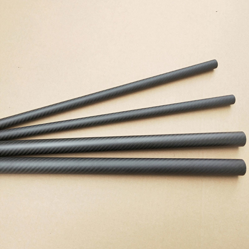3K Matt Surface OD 27mm Carbon Fiber Tube Roll Wrapped