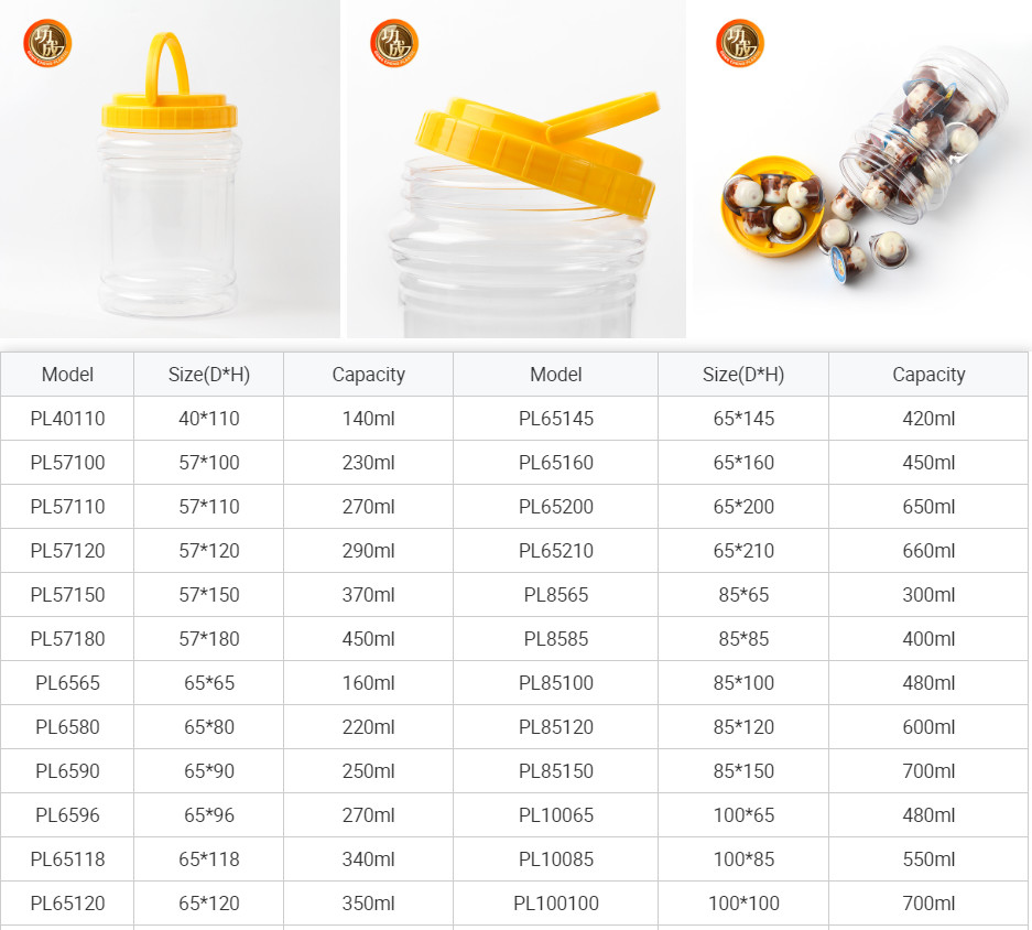 2000g Food Packing Plastic Jam Bottle PET Screw Top Jars