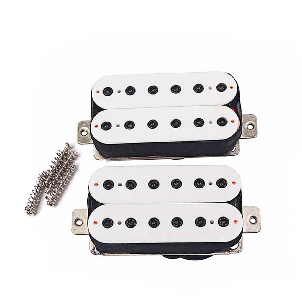 Powerful Alnico Magnet Pickup Set Dual Coil 6~7KΩ/Neck 7~8KΩ/Bridge DC Resistance