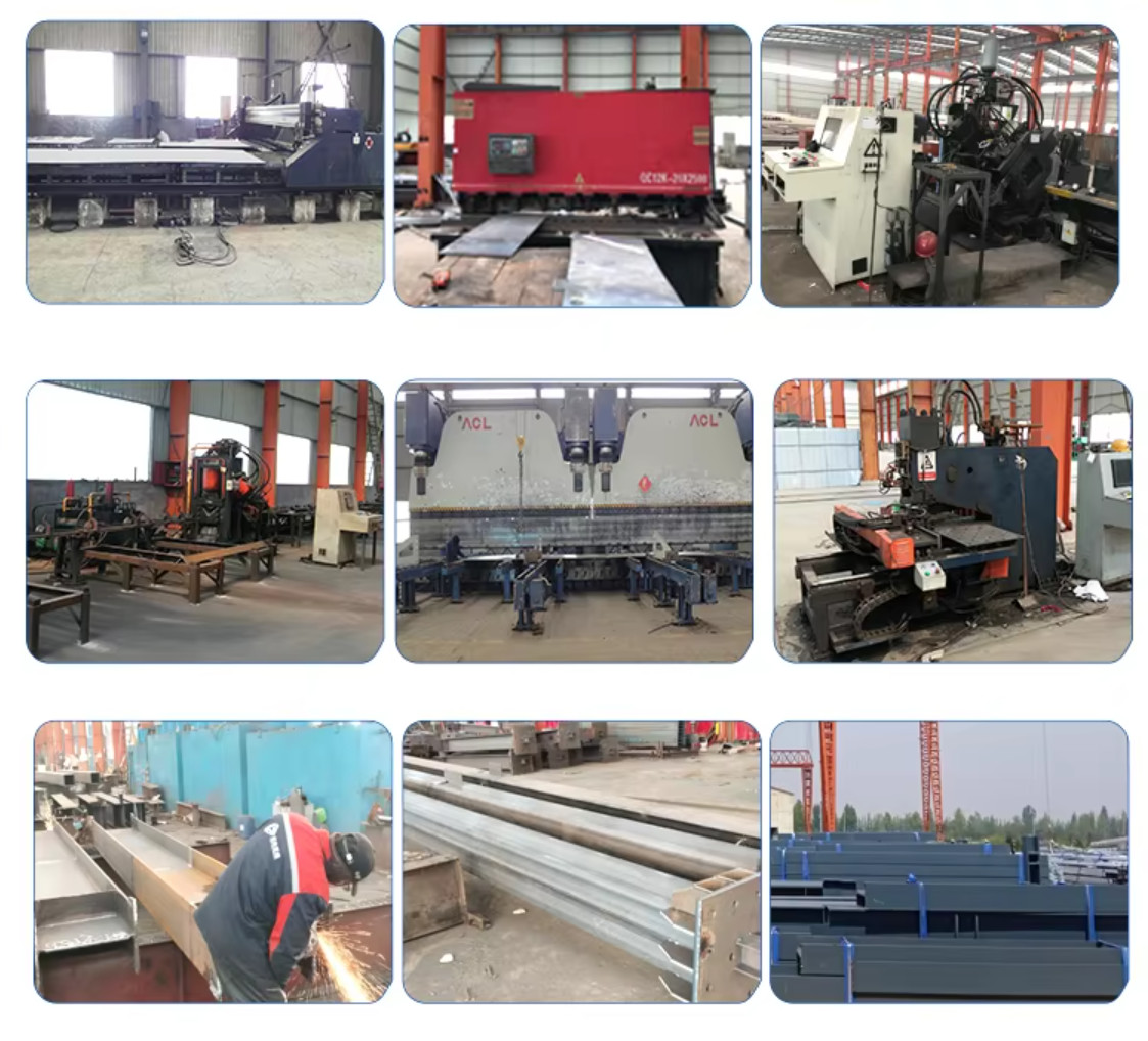 Metal Structure Steel Beams and Steel Columns Durable Design Customizable